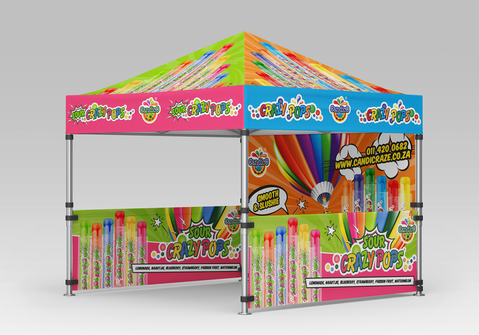 Branded Gazebo and Promotional Display Items Graphic Design